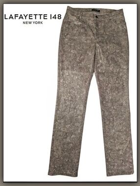 Lafayette 148 New York Hickory Textured Snakeskin Look Size 8